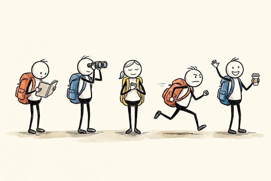 Five pilgrim personality types
