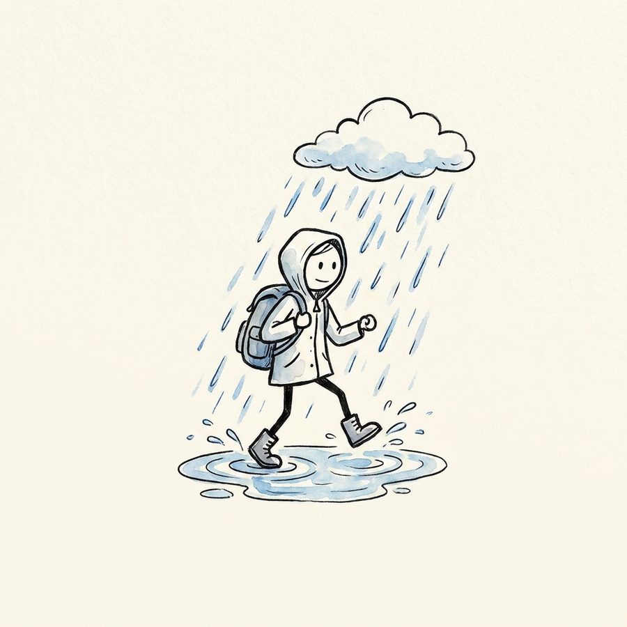 Walking in the rain
